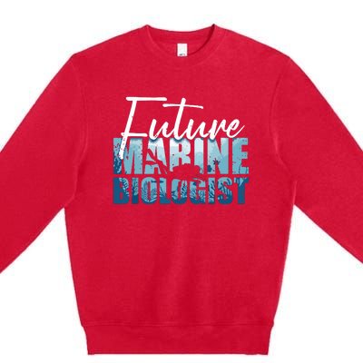 Cool Future Marine Biologist For Men Women Marine Biology Premium Crewneck Sweatshirt