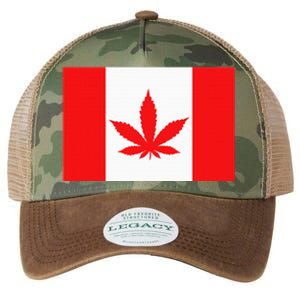 Canada Flag Marijuana Leaf Red Cannabis Canadian Legacy Tie Dye Trucker Hat