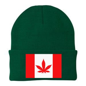 Canada Flag Marijuana Leaf Red Cannabis Canadian Knit Cap Winter Beanie