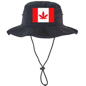 Canada Flag Marijuana Leaf Red Cannabis Canadian Legacy Cool Fit Booney Bucket Hat