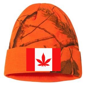 Canada Flag Marijuana Leaf Red Cannabis Canadian Kati Licensed 12" Camo Beanie