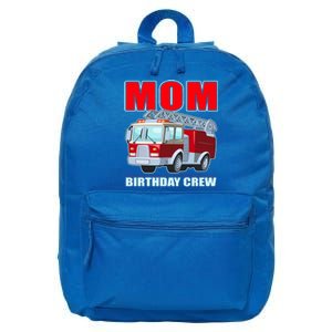 Cute Funny Mom Birthday Crew Firetruck 16 in Basic Backpack