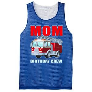 Cute Funny Mom Birthday Crew Firetruck Mesh Reversible Basketball Jersey Tank