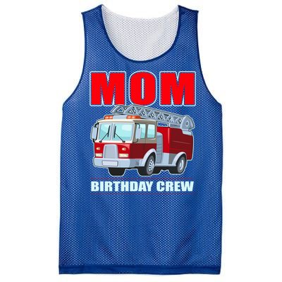 Cute Funny Mom Birthday Crew Firetruck Mesh Reversible Basketball Jersey Tank