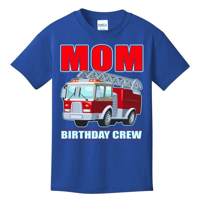 Cute Funny Mom Birthday Crew Firetruck Kids T-Shirt