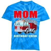 Cute Funny Mom Birthday Crew Firetruck Kids Tie-Dye T-Shirt