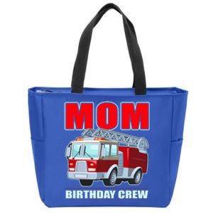 Cute Funny Mom Birthday Crew Firetruck Zip Tote Bag