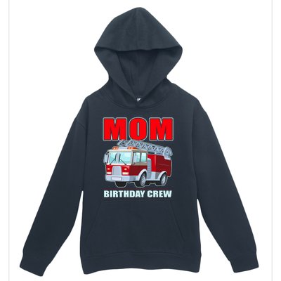 Cute Funny Mom Birthday Crew Firetruck Urban Pullover Hoodie