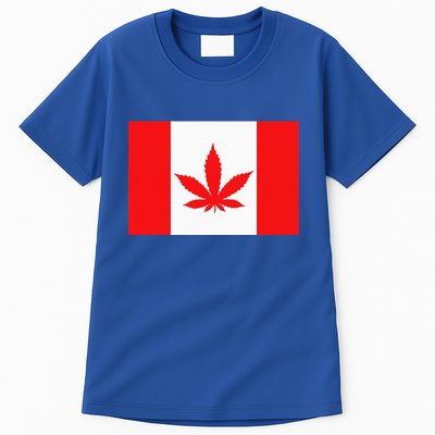 Canada Flag Marijuana Leaf Red Cannabis Tall T-Shirt