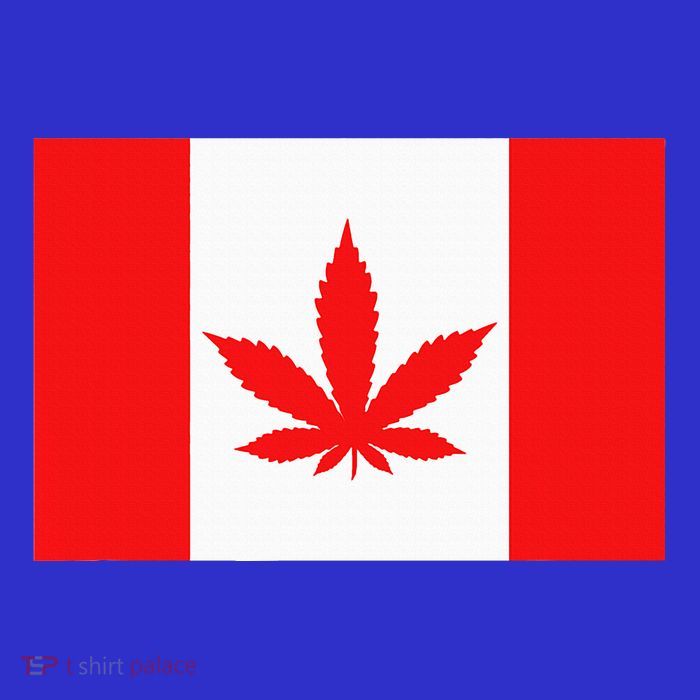 Canada Flag Marijuana Leaf Red Cannabis Baby Bodysuit