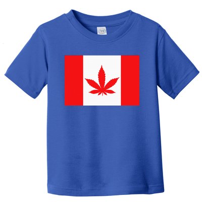 Canada Flag Marijuana Leaf Red Cannabis Toddler T-Shirt