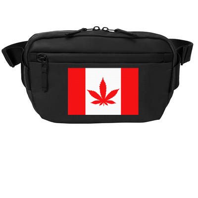 Canada Flag Marijuana Leaf Red Cannabis Crossbody Pack