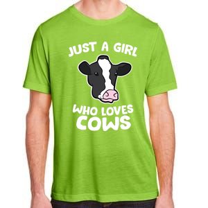 Cow Farmer Mom Just A Who Loves Cows Gift Adult ChromaSoft Performance T-Shirt