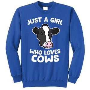 Cow Farmer Mom Just A Who Loves Cows Gift Sweatshirt