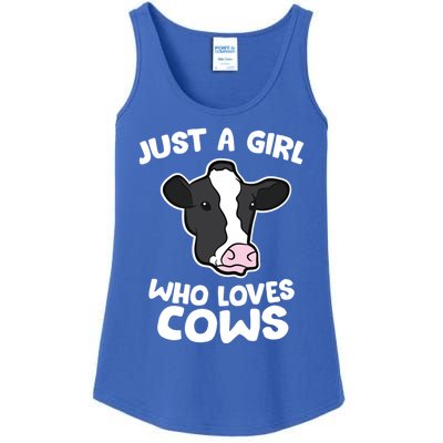 Cow Farmer Mom Just A Who Loves Cows Gift Ladies Essential Tank