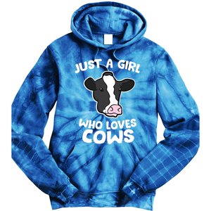 Cow Farmer Mom Just A Who Loves Cows Gift Tie Dye Hoodie