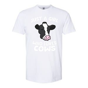 Cow Farmer Mom Just A Who Loves Cows Gift Softstyle CVC T-Shirt