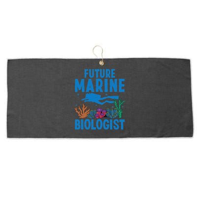 Cool Future Marine Biologist For Marine Biology Large Microfiber Waffle Golf Towel