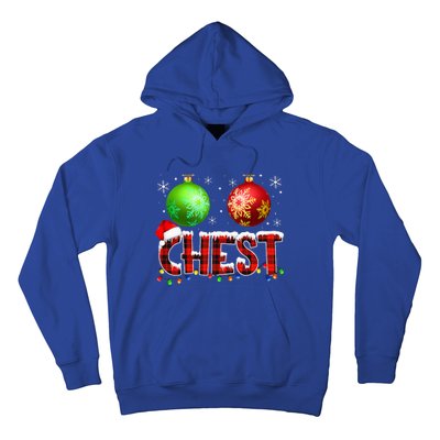 Chestnuts Funny Matching Couples Christmas Lights Nuts Chest  Hoodie