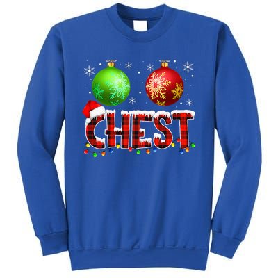 Chestnuts Funny Matching Couples Christmas Lights Nuts Chest  Sweatshirt