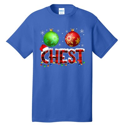 Chestnuts Funny Matching Couples Christmas Lights Nuts Chest  Tall T-Shirt