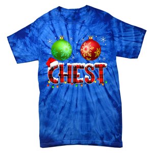 Chestnuts Funny Matching Couples Christmas Lights Nuts Chest  Tie-Dye T-Shirt