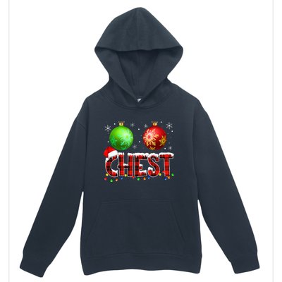 Chestnuts Funny Matching Couples Christmas Lights Nuts Chest  Urban Pullover Hoodie