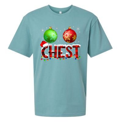 Chestnuts Funny Matching Couples Christmas Lights Nuts Chest  Sueded Cloud Jersey T-Shirt