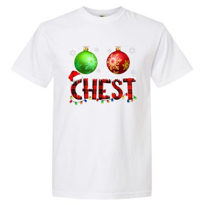 Chestnuts Funny Matching Couples Christmas Lights Nuts Chest  Garment-Dyed Heavyweight T-Shirt