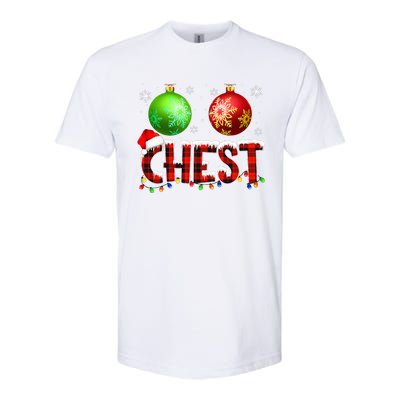 Chestnuts Funny Matching Couples Christmas Lights Nuts Chest  Softstyle CVC T-Shirt