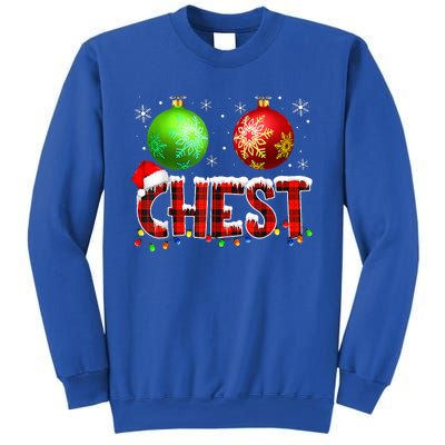 Chestnuts Funny Matching Couples Christmas Lights Nuts Chest  Sweatshirt