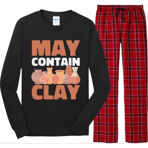 Ceramic Funny May Contain Clay Pottery Long Sleeve Pajama Set