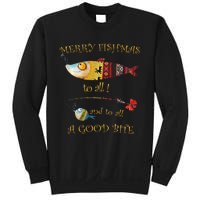 Christmas FishermanS Merry Fishmas To All Fishing Sweatshirt