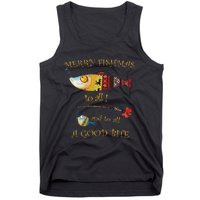 Christmas FishermanS Merry Fishmas To All Fishing Tank Top