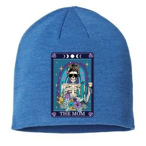 Cute Funny Mom Mommy Tarot Halloween Witch Fall Mama Skull Great Gift Sustainable Beanie