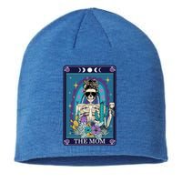 Cute Funny Mom Mommy Tarot Halloween Witch Fall Mama Skull Great Gift Sustainable Beanie