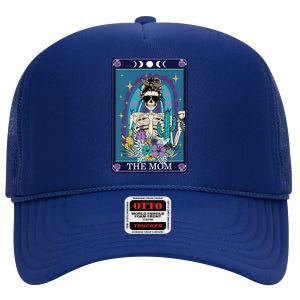 Cute Funny Mom Mommy Tarot Halloween Witch Fall Mama Skull Great Gift High Crown Mesh Back Trucker Hat