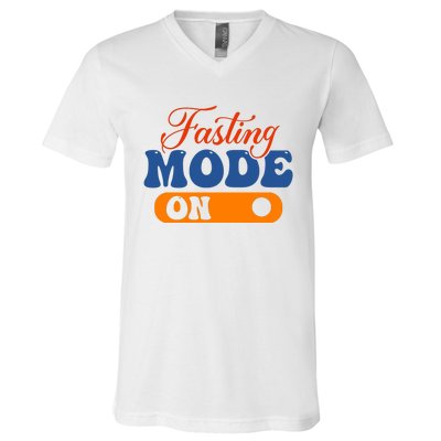 Cool Fasting Mode On V-Neck T-Shirt