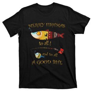 Christmas FishermanS Merry Fishmas To All Fishing T-Shirt