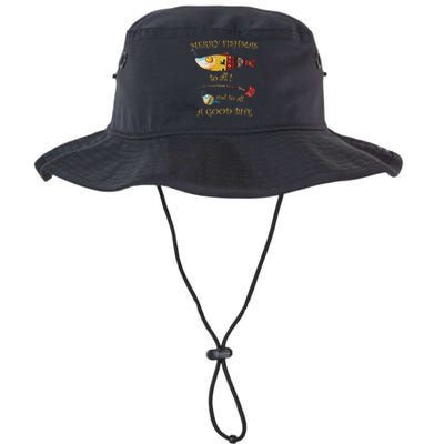 Christmas FishermanS Merry Fishmas To All Fishing Legacy Cool Fit Booney Bucket Hat