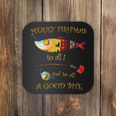 Christmas FishermanS Merry Fishmas To All Fishing Coaster