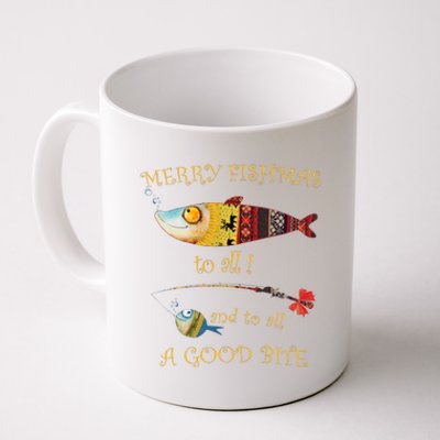 Christmas FishermanS Merry Fishmas To All Fishing Coffee Mug