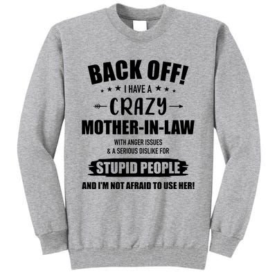 Crazy Funny Motherinlaw From Daughterinlaw Tall Sweatshirt