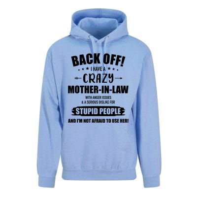 Crazy Funny Motherinlaw From Daughterinlaw Unisex Surf Hoodie