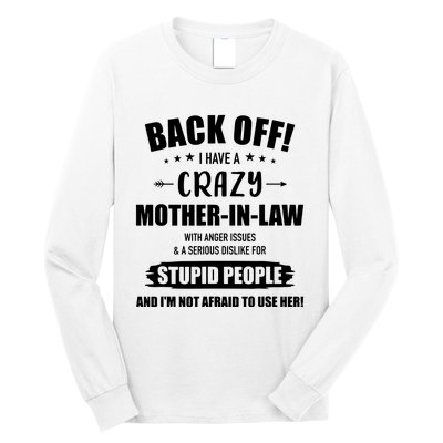 Crazy Funny Motherinlaw From Daughterinlaw Long Sleeve Shirt