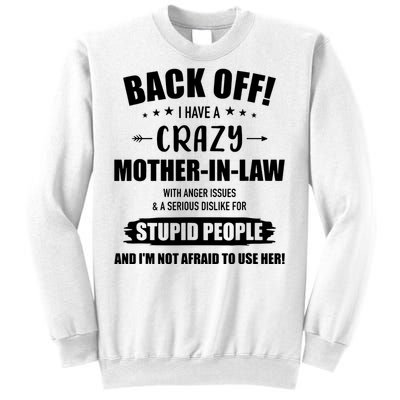 Crazy Funny Motherinlaw From Daughterinlaw Sweatshirt