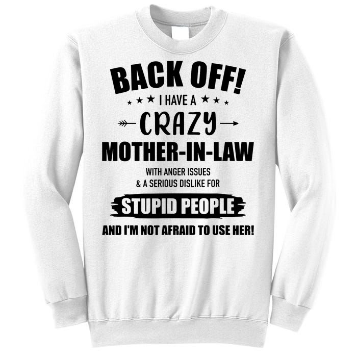 Crazy Funny Motherinlaw From Daughterinlaw Sweatshirt