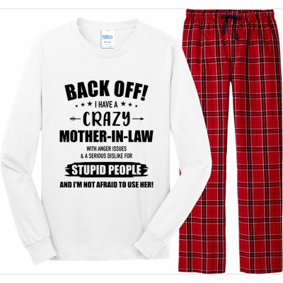 Crazy Funny Motherinlaw From Daughterinlaw Long Sleeve Pajama Set