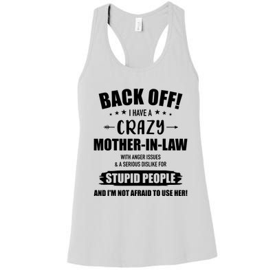 Crazy Funny Motherinlaw From Daughterinlaw Women's Racerback Tank