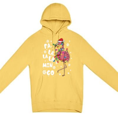 Christmas Falala Mingo Flamingo With Christmas Great Gift Premium Pullover Hoodie